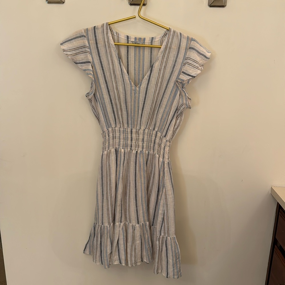 Rails striped dress size small blue and cream